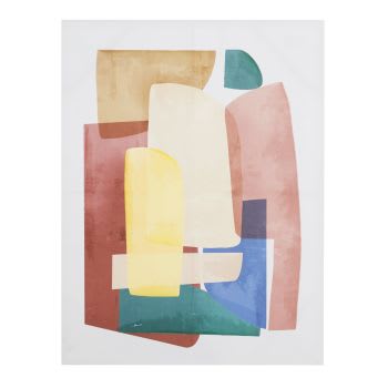ELOANE - Abstract bedrukt doek, meerkleurig, 90 x 120 cm