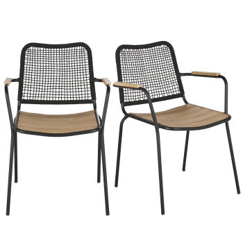 Tavolo da Giardino 190x90x75 cm Polyrattan Legno di Acacia