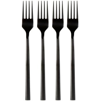 ALEXANDRE - Coffret fourchettes noir mat x4
