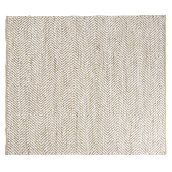BARCELONE - Alfombra tejida de algodón reciclado y yute 200 x 200