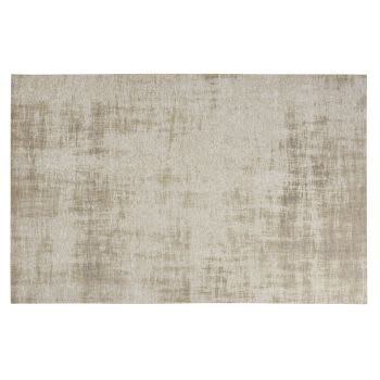 FEEL - Alfombra vintage tejida en jacquard color crudo y beige 155 x 230