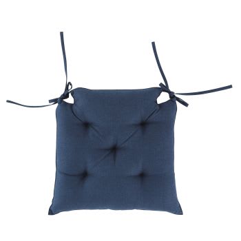 ROMMIE - Almofada de exterior de cadeira em algodão azul-marinho 40x40