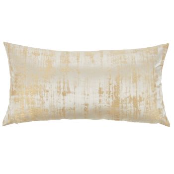 OLIVO - Almofada em tecido de poliéster reciclado jacquard dourado e bege 30x60