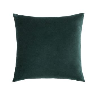 Almofada em veludo verde-esmeralda 45x45