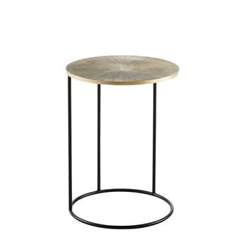 Amine - Tavolino da divano in metallo color bronzo e nero