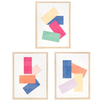 ANADIA - Toiles multicolores (x3) 15x20