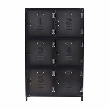 Andrews - Cabinet de rangement industriel 6 casiers en métal