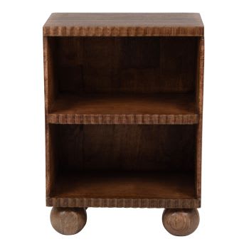 ANGE - Petit meuble de rangement en bois de 2 niches marron