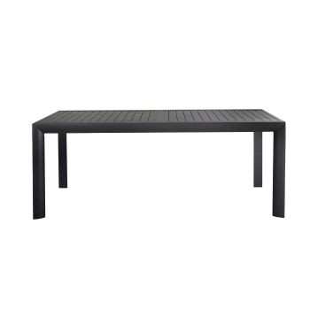 Louka - Antraciete uitschuifbare aluminium tuintafel, 8/14 personen L200/300