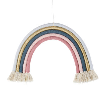 Adesivo Murale Little Deco Arcobaleno Con Cuori – 109x60 Cm, Rimovibile, Per Cameretta Dei Bambini, Decorazione Colorata