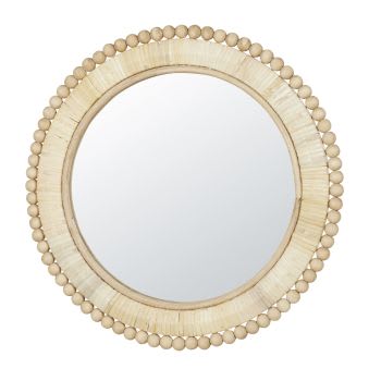 ANTWERP - Ronde beige spiegel D35