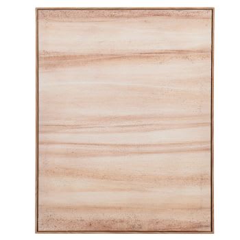 ARGOS - Bedrukt en beschilderd doek, bruin en beige, 47 x 60 cm