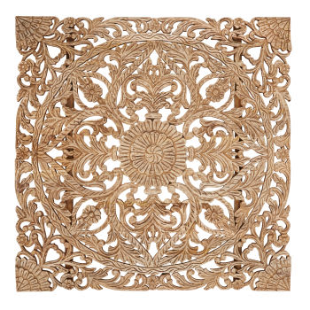 Decorazione Murale Buddha In Rilievo | Intaglio A Mano Bali 26x50cm - Foto 14