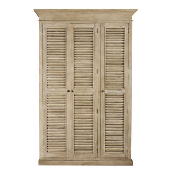 Persiennes - Armário com 3 portas de madeira de mangueira