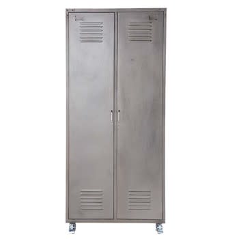Armario, 2 puertas y 3 estantes color roble natural beige 141x86x40 FLAK