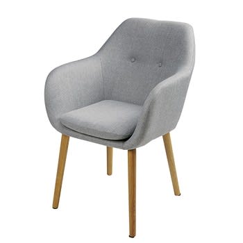 Arnold - Cadeira vintage cinzento-claro