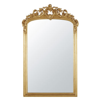 ARTHUR - Grand miroir rectangulaire à moulures dorées 106x171