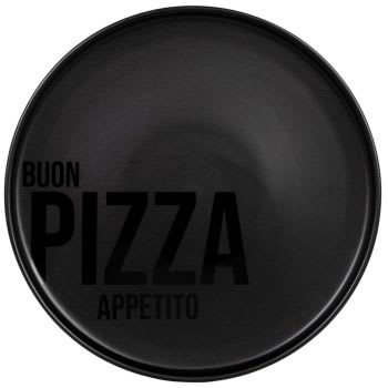 Assiette à pizza en céramique noire