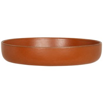 Luciole - Lot de 2 - Assiette creuse en céramique marron