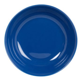 CARLA - Lot de 3 - Assiette creuse en porcelaine bleue