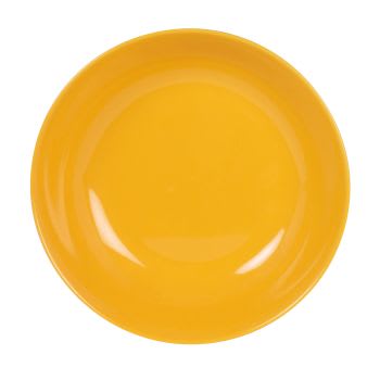 CARLA - Lot de 3 - Assiette creuse en porcelaine orange