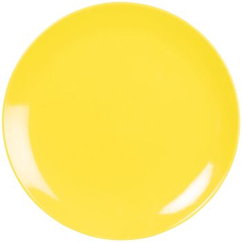 CARLA - Lot de 3 - Assiette en porcelaine jaune