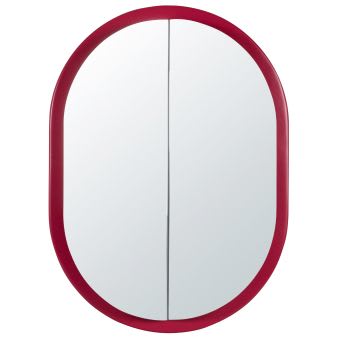 OLIVEIRA - Asymmetrische spiegel, roze, 45 x 60 cm