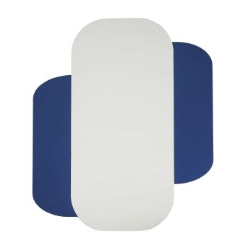 ENOLA - Asymmetrische spiegel, transparant en blauw, 100 x 120 cm