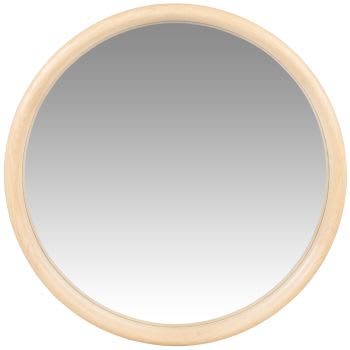 AUBAGNES - Miroir rond en bois de chêne D70