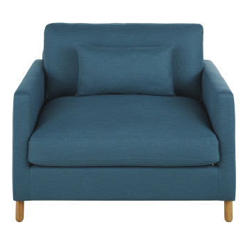 Ausziehbarer Sessel für gewerbliche Nutzung, petrolblau, Matratze 12cm