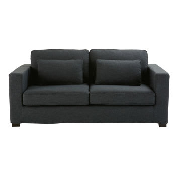Milano - Ausziehbares 2/3-Sitzer-Sofa, anthrazitgrau, Matratze 12 cm