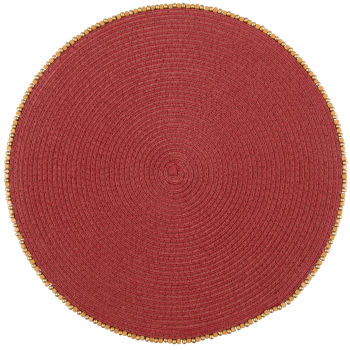 AYLA - Rundes Tischset in Rot, D38cm