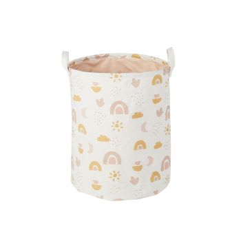 MALAGA - Baby laundry bag printed in pink and orange