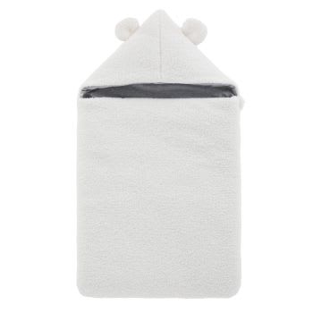 ALESUND - Baby sleeping bag 0-6 months in white bouclé