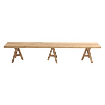 Tecka - Banc de jardin en teck recyclé L300