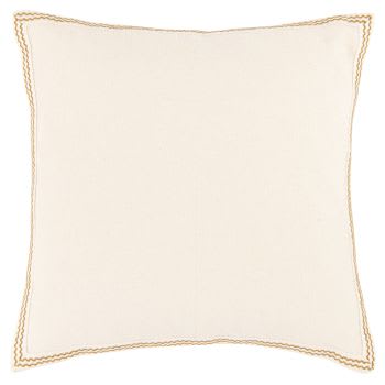 BASTET - Fodera per cuscino in cotone écru con bordino 40x40 cm