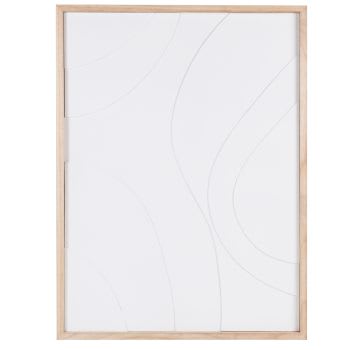 Lienzo pintado blanco 100x100 RIVIA