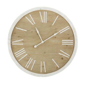 Horloge murale en aluminium blanc 25 cm Enkel | Maisons du Monde Horloge murale en aluminium blanc 25 cm Enkel | Maisons du Monde
