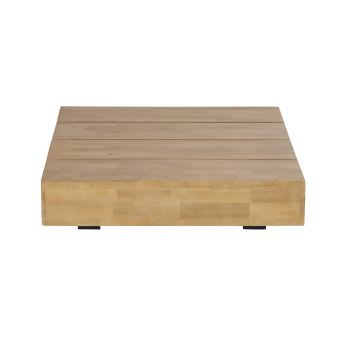 Bedia Business - Tavolino basso da giardino professionale in metallo e legno massello di acacia
