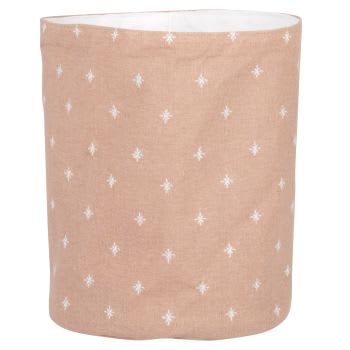Set van 2 - Beige en ivoorkleurige mand van katoen