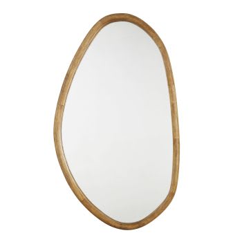 BELDI - Specchio ovale in legno di mango 70x120 cm