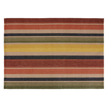 BENEDITO - Teppich aus recyceltem Polyester mit Streifenmotiv, mehrfarbig, 140x200cm