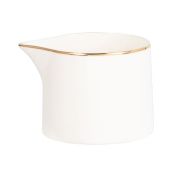 BERENICE - Pot à lait en porcelaine blanche et dorée
