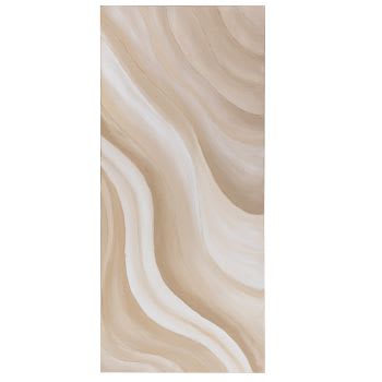 SALYA - Beschilderd doek, bruin en beige, 110 x 49 cm