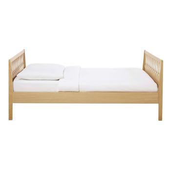 Suzon - Bett aus Eichefurnier, weiß 90x200