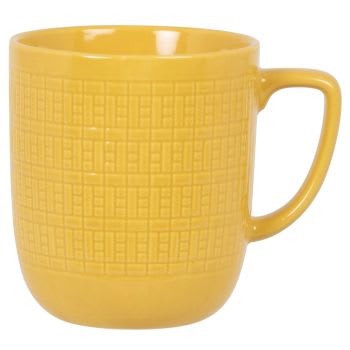 BIANCA - Mug en grès jaune