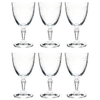 Versailles - Lotto di 6 - Bicchiere da acqua in vetro VERSAILLES