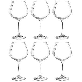 WATERFALL - Lotto di 6 - Bicchiere da vino in vetro