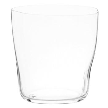 Lotto di 3 - Bicchiere in vetro deformato trasparente