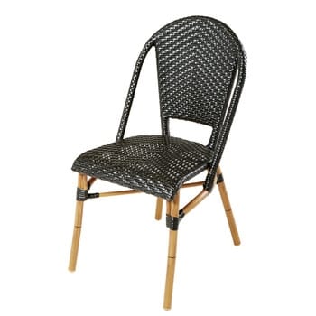 Kafe Business - Black Woven Resin Professional Garden Chair H88